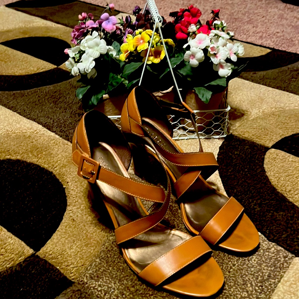 Natural Tan High Heels Size 11b.